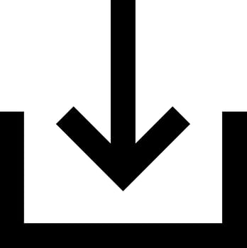 Arrow download icon vector