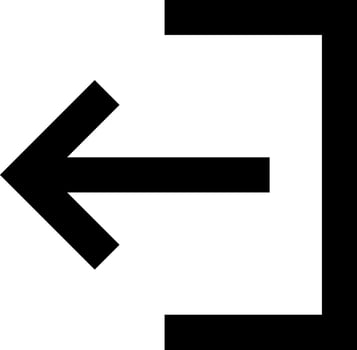 Arrow left tray vector