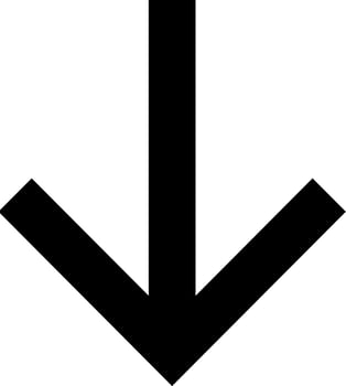 Arrow down outline vector