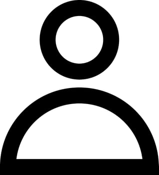 User icon outline vector