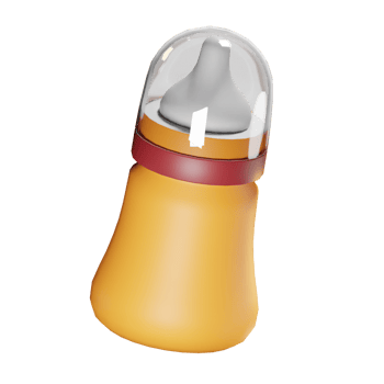 3d baby bottle baby stuff illustration concept icon png