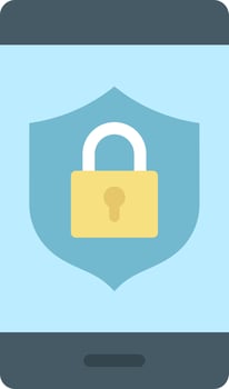 Secure Device icon vector image. Suitable for mobile apps, web apps and print media.