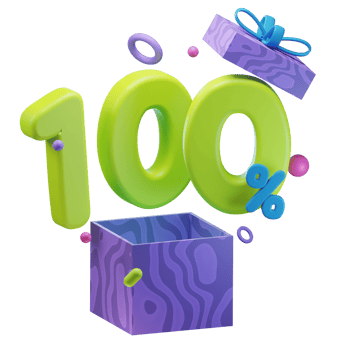 3d 100 percent discounts opened gift box sales promo illustration concept icon png