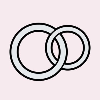 Two Wedding Rings vector