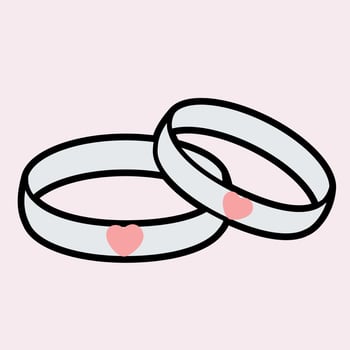Two Wedding Rings vector
