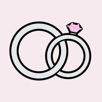 Two Wedding Rings vector