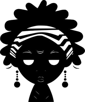 African - Minimalist and Flat Logo - Vector illustration