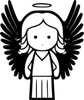 Angel - High Quality Vector Logo - Vector illustration ideal for T-shirt graphic