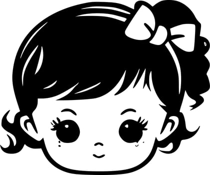 Baby Girl, Minimalist and Simple Silhouette - Vector illustration