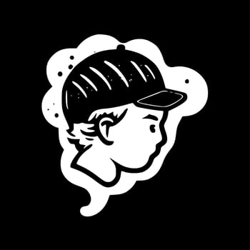 Baseball, Black and White Vector illustration