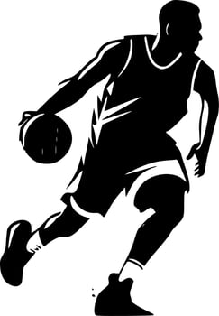 Basketball - Minimalist and Flat Logo - Vector illustration