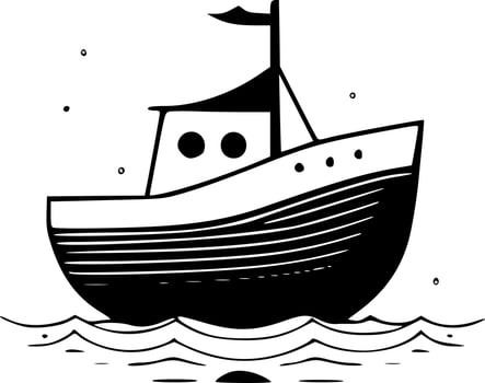 Boat - High Quality Vector Logo - Vector illustration ideal for T-shirt graphic