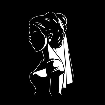 Bridal, Black and White Vector illustration