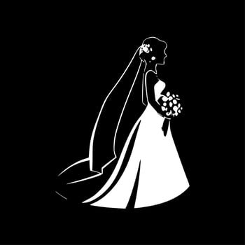 Bridal, Minimalist and Simple Silhouette - Vector illustration