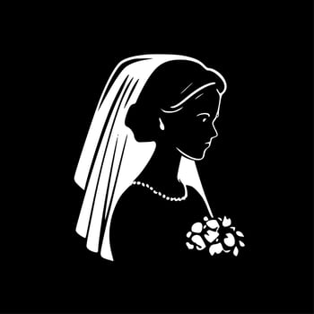 Bridal - Black and White Isolated Icon - Vector illustration