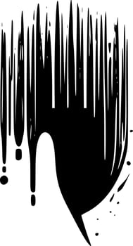 Brushstroke, Black and White Vector illustration