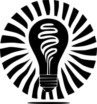 Bulb, Minimalist and Simple Silhouette - Vector illustration