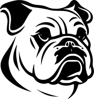 Bulldog - Minimalist and Flat Logo - Vector illustration