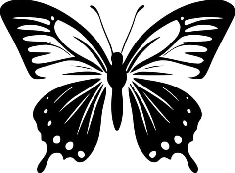 Butterfly, Black and White Vector illustration