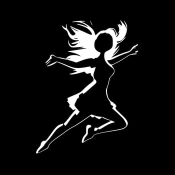 Dance, Minimalist and Simple Silhouette - Vector illustration