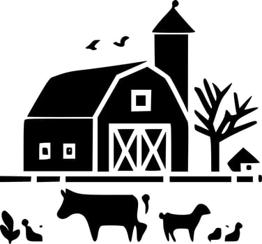 Farm - Minimalist and Flat Logo - Vector illustration