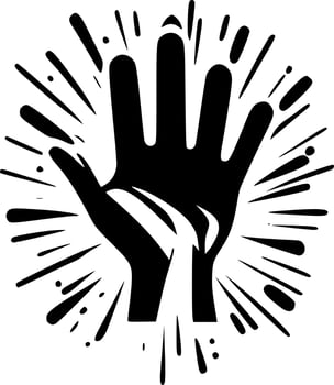 Hands, Minimalist and Simple Silhouette - Vector illustration