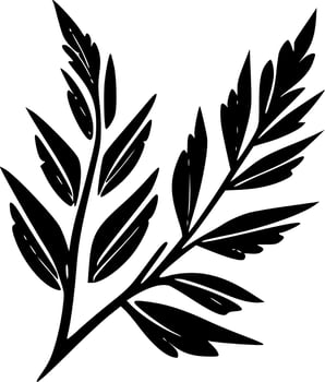 Leaves, Black and White Vector illustration