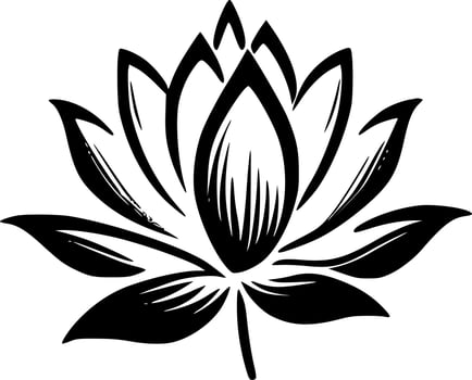 Lotus Flower - Minimalist and Flat Logo - Vector illustration