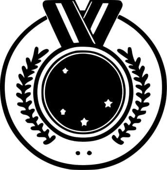 Medal - Minimalist and Flat Logo - Vector illustration