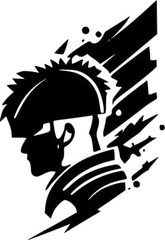 Military - Black and White Isolated Icon - Vector illustration