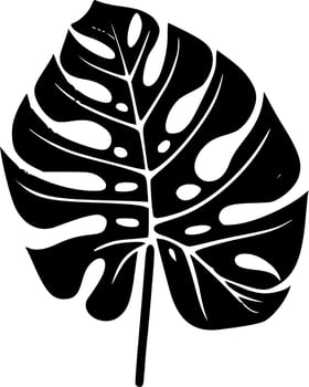 Monstera, Minimalist and Simple Silhouette - Vector illustration