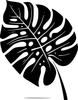 Monstera, Minimalist and Simple Silhouette - Vector illustration