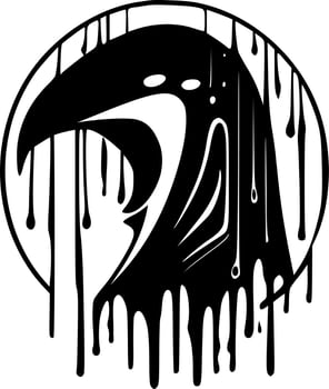 Mystical - Black and White Isolated Icon - Vector illustration