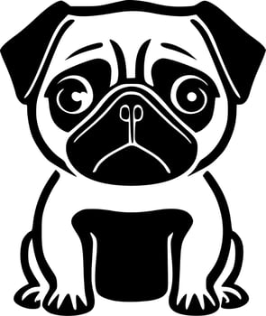 Pug - Minimalist and Flat Logo - Vector illustration