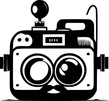 Retro - Black and White Isolated Icon - Vector illustration