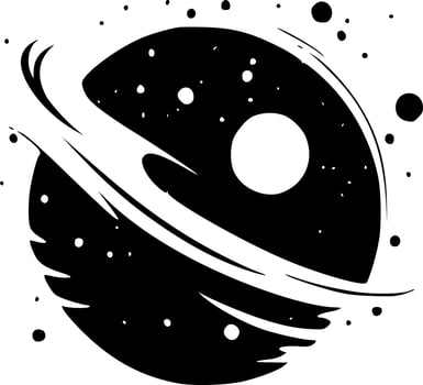Space, Black and White Vector illustration