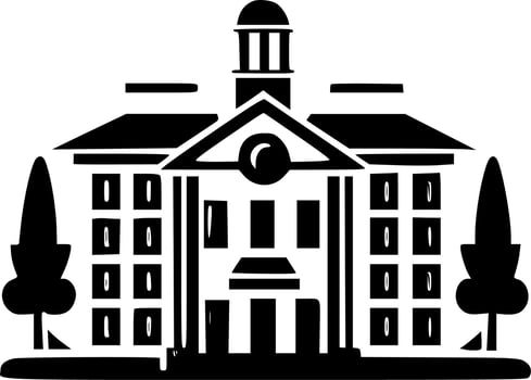 University - Minimalist and Flat Logo - Vector illustration