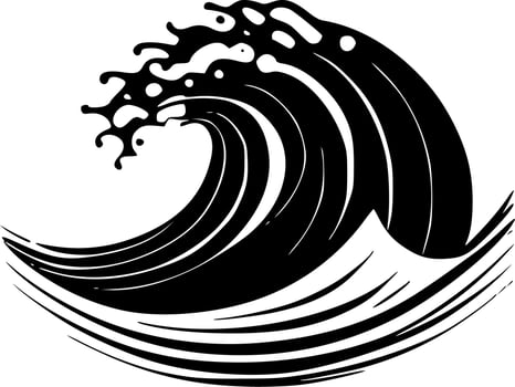 Waves - Minimalist and Flat Logo - Vector illustration