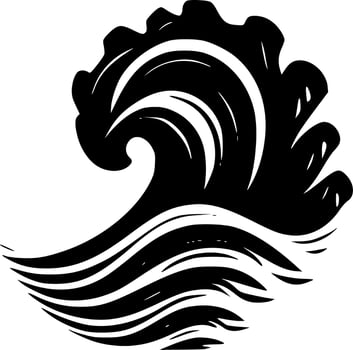 Waves, Minimalist and Simple Silhouette - Vector illustration