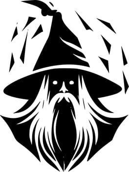 Wizard - Minimalist and Flat Logo - Vector illustration