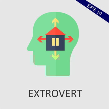 Extrovert Flat Icon Vector Eps File