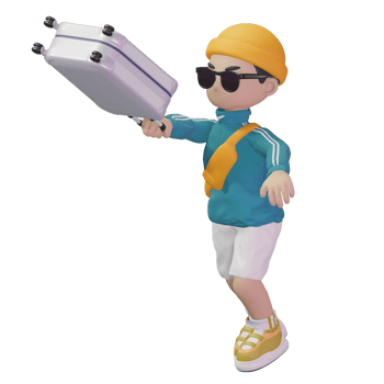 3d character vacation png
