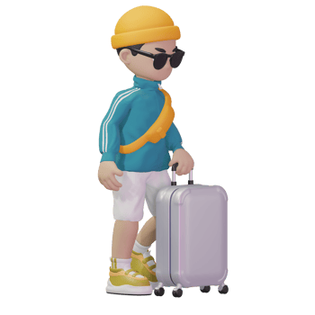 3d character vacation png