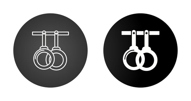 Gym Rings Vector Icon