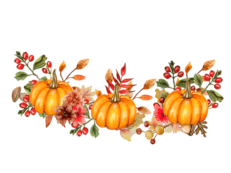 Watercolor hand drawn autumn leaves and pumpkins composition. Illustration of autumn. Perfect for scrapbooking, kids design, wedding invitation, posters, greetings cards, party decoration. png