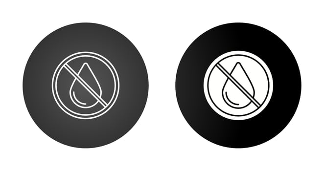 No Water Vector Icon