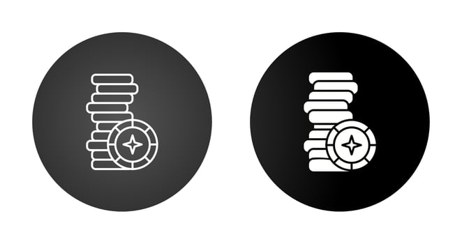 Poker Chips Vector Icon