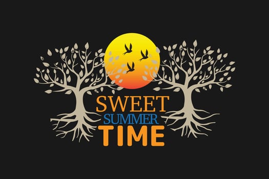sweet summer time vector