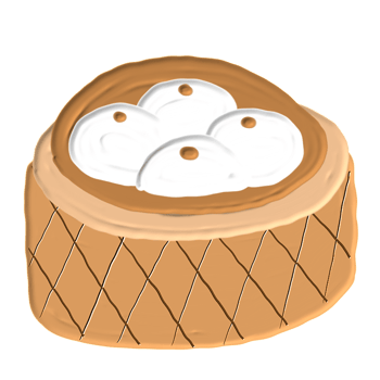 cute food with acrylic painting png