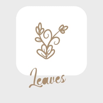 Line art leaves and outline leaf for beauty wedding invitation vector